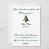 クリスマスホリデーパーティー編集可能印刷可能 招待状 (裏面)