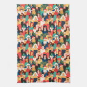 クリスマスホリデーパーティー キッチンタオル (縦)