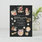 クリスマスホリデーパーティー フェスティブなくるみ割り人形のディナー 招待状 (スタンド正面)