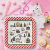 クリスマスホリデーパーティー ペーパープレート (パーティー)