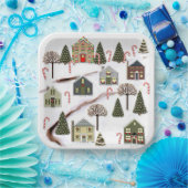 クリスマスホリデーパーティー ペーパープレート (パーティー)