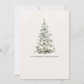 クリスマスホリデーパーティー 招待状 (裏面)