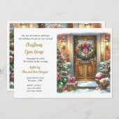 クリスマスホリデーパーティー 招待状 (正面/裏面)