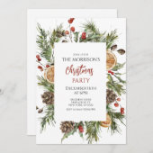 クリスマスホリデーパーティー 招待状 (正面/裏面)