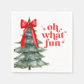 クリスマスホリデーパーティーOh何おもしろい スタンダードカクテルナプキン (正面)