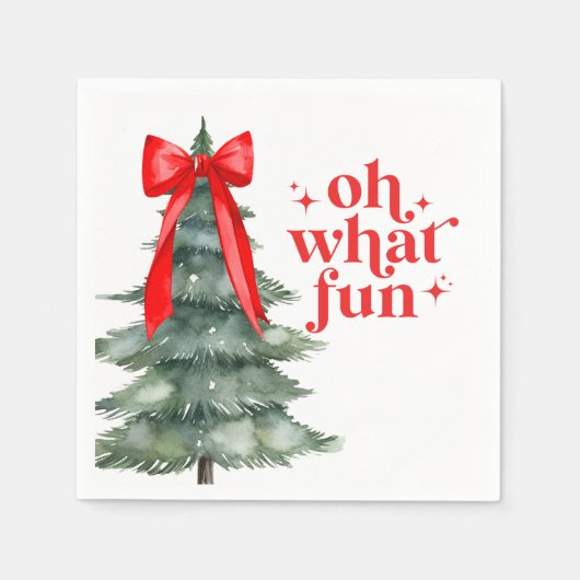 クリスマスホリデーパーティーOh何おもしろい スタンダードカクテルナプキン (正面)