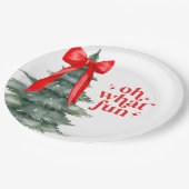 クリスマスホリデーパーティーOh何おもしろい ペーパープレート (アングル)