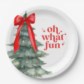 クリスマスホリデーパーティーOh何おもしろい ペーパープレート (正面)