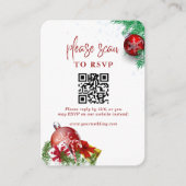 クリスマスホリデーパーティーQRコード出欠確認 エンクロージャーカード (正面)