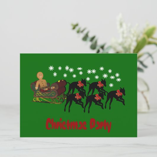 クリスマスホリデーパーティ招待状グレイハウンズ 招待状 (スタンド正面)