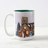 クリスマスホリデービレッジシーン ツートーンマグカップ (左)