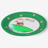 クリスマスホリデービーチパーティー ペーパープレート (アングル)