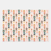 クリスマスホリデーピンクデコレーションラッピング紙 ラッピングペーパーシート (正面)