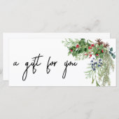 クリスマスホリデーピンクブーケウォーターカラー (正面/裏面)