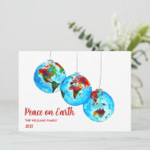 クリスマスホリデーピースオンアースウォーターカラーレッド シーズンカード (スタンド正面)