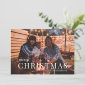 クリスマスホリデーファミリーお祝いカード シーズンカード (スタンド正面)