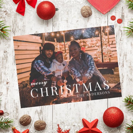 クリスマスホリデーファミリーお祝いカード シーズンカード