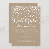 クリスマスホリデーファミリーパーティー 招待状 (正面/裏面)