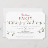 クリスマスホリデーファミリーモダンパーティー 招待状 (正面)