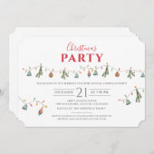 クリスマスホリデーファミリーモダンパーティー 招待状 (正面/裏面)