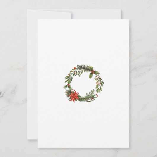 クリスマスホリデーファミリー懇親会パーティー 招待状 (裏面)