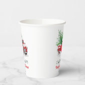 クリスマスホリデーファミリー懇親会レッドトラック 紙コップ (左)