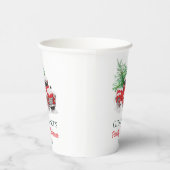 クリスマスホリデーファミリー懇親会レッドトラック 紙コップ (右)