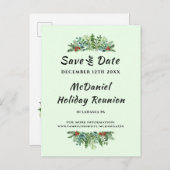 クリスマスホリデーファミリー懇親会保存日付 案内ポストカード (正面/裏面)