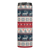 クリスマスホリデーフェイクニットパターンノルディックテーマ タンブラー (裏面)