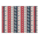 クリスマスホリデーフェイクニットパターンノルディックテーマ テーブルクロス (正面(横))