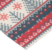 クリスマスホリデーフェイクニットパターンノルディックテーマ テーブルクロス (アングル)