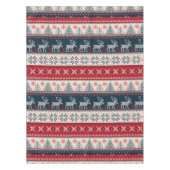 クリスマスホリデーフェイクニットパターンノルディックテーマ テーブルクロス (正面)