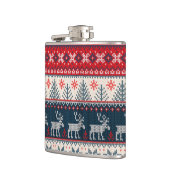 クリスマスホリデーフェイクニットパターンノルディックテーマ フラスク (左)