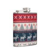 クリスマスホリデーフェイクニットパターンノルディックテーマ フラスク (右)