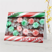 クリスマスホリデーフェスティバルキャンディキャンディ&懸命キャンディ カード (黄色い花)