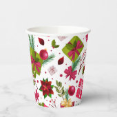 クリスマスホリデーフェスティバルギフトフローラ冬 紙コップ (左)