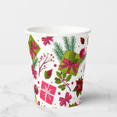 クリスマスホリデーフェスティバルギフトフローラ冬 紙コップ (正面)