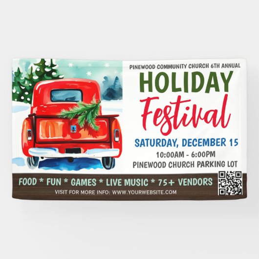 クリスマスホリデーフェスティバルバナー 横断幕 (横)