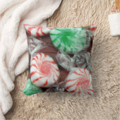 クリスマスホリデーフェスティバルペパーミントの渦巻きキャンディ クッション (ブランケット)