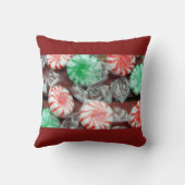 クリスマスホリデーフェスティバルペパーミントの渦巻きキャンディ クッション (裏面)