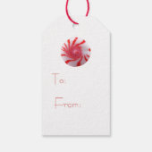 クリスマスホリデーフェスティバルペパーミントスワールキャンディ ギフトタグ (裏面)