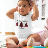 クリスマスホリデーフェスティバルマイファーストバッファローチェック ベビーボディスーツ