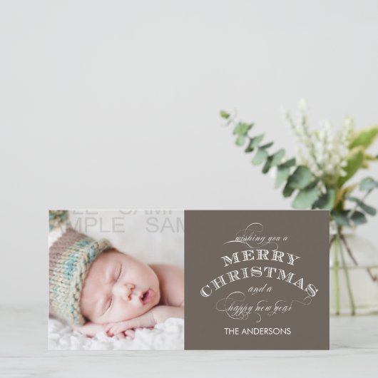 クリスマスホリデーフォトカードトープ シーズンカード (スタンド正面)