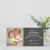 クリスマスホリデーフォトカード | グレー シーズンカード (スタンド正面)