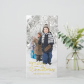 クリスマスホリデーフォトカード |手書き文字 シーズンカード (スタンド正面)