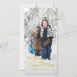 クリスマスホリデーフォトカード |手書き文字 シーズンカード