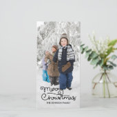 クリスマスホリデーフォトカード |手書き文字 シーズンカード (スタンド正面)