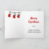 クリスマスホリデーフォトコラージュビーチ カード (内部)