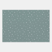 クリスマスホリデーフォトコラージュ雪の木モダン ラッピングペーパーシート (正面3)