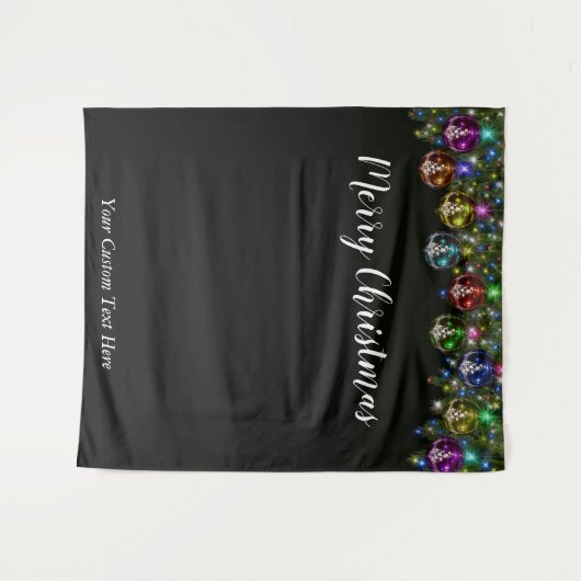 クリスマスホリデーフォトバックドロップパーティータペストリー タペストリー (正面(横))